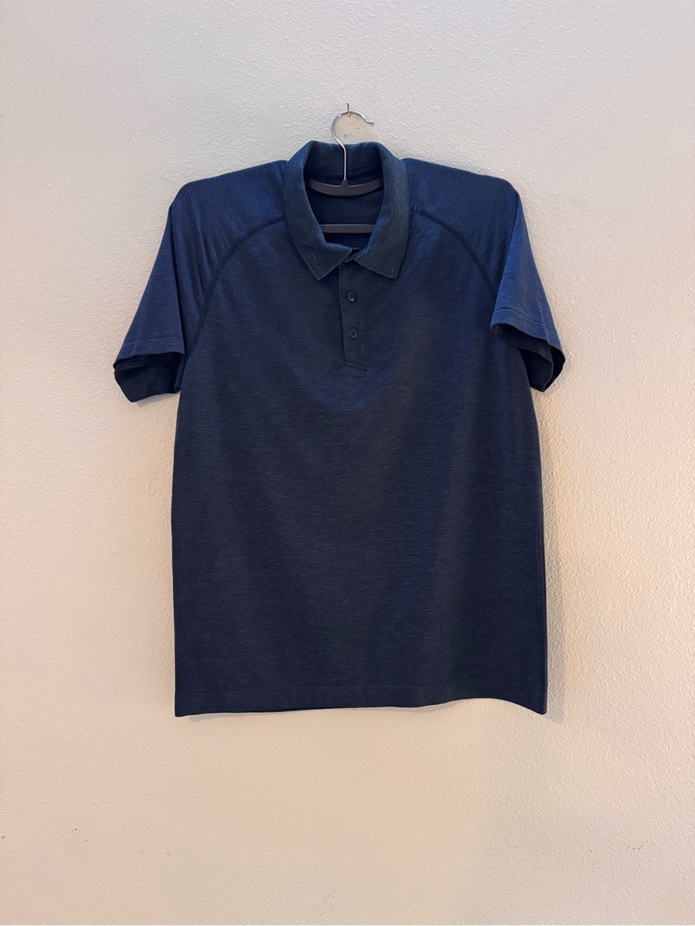 lululemon athletica Men's Dark Blue Short-Sleeve Polo